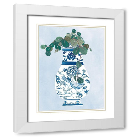 Moonlight Vase IV White Modern Wood Framed Art Print with Double Matting by Wang, Melissa