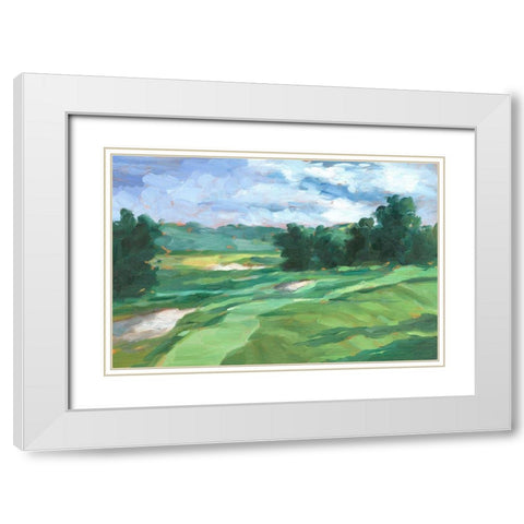 Golf Course Study IV White Modern Wood Framed Art Print with Double Matting by Harper, Ethan