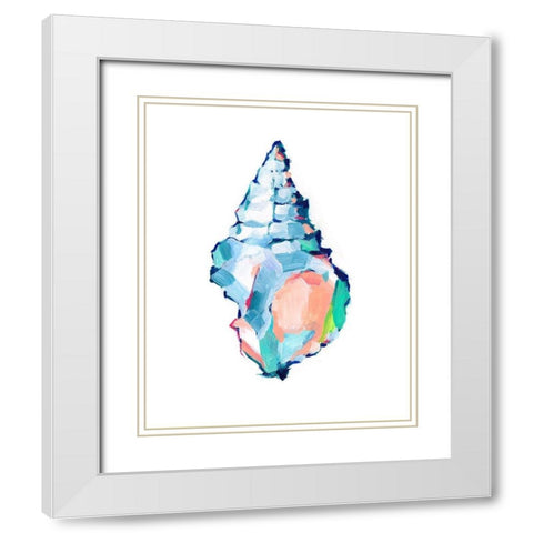 Pop Shell Study II White Modern Wood Framed Art Print with Double Matting by Harper, Ethan