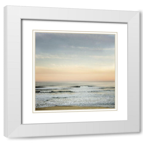 Serenity by the Sea II White Modern Wood Framed Art Print with Double Matting by Poinski, Dianne