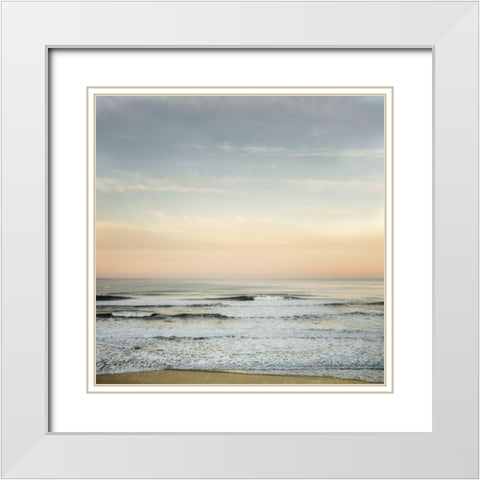 Serenity by the Sea II White Modern Wood Framed Art Print with Double Matting by Poinski, Dianne