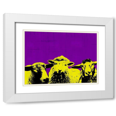 Pop Art Farm IV White Modern Wood Framed Art Print with Double Matting by Warren, Annie