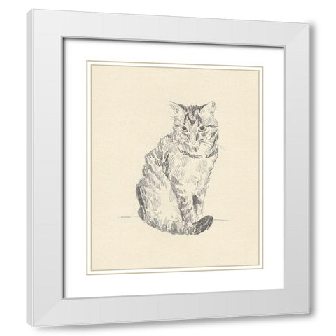 House Cat I White Modern Wood Framed Art Print with Double Matting by Green, Jacob