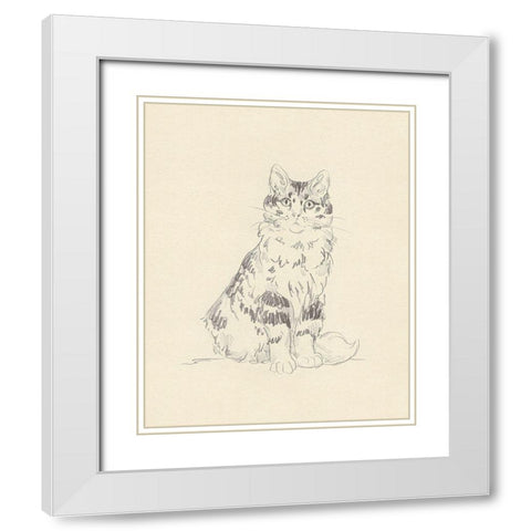 House Cat III White Modern Wood Framed Art Print with Double Matting by Green, Jacob