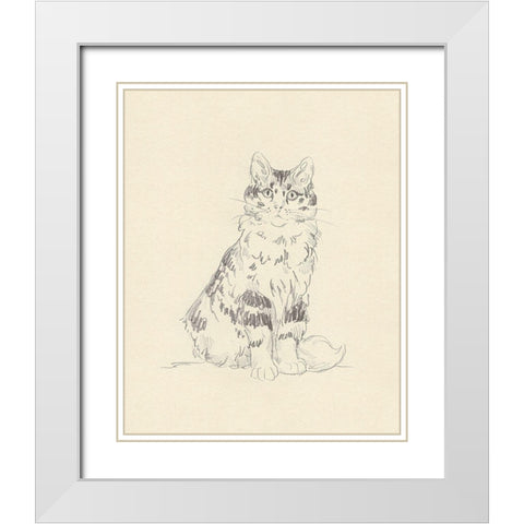 House Cat III White Modern Wood Framed Art Print with Double Matting by Green, Jacob