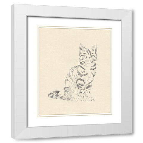 House Cat IV White Modern Wood Framed Art Print with Double Matting by Green, Jacob