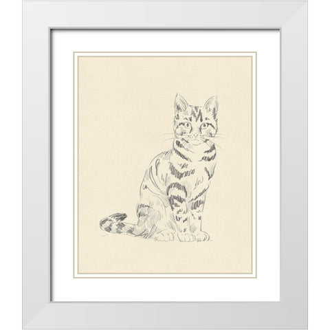 House Cat IV White Modern Wood Framed Art Print with Double Matting by Green, Jacob