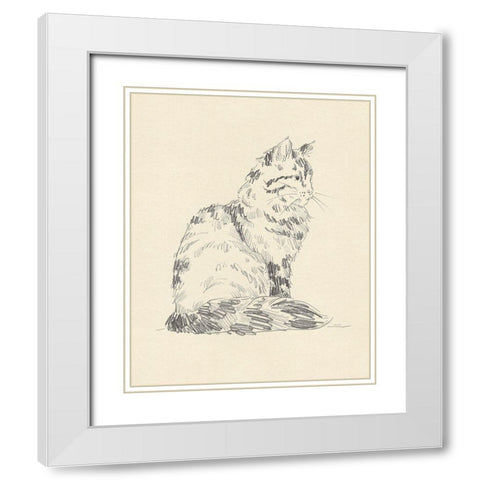 House Cat VI White Modern Wood Framed Art Print with Double Matting by Green, Jacob