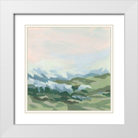 Snowcapped Vista I White Modern Wood Framed Art Print with Double Matting by Vess, June Erica