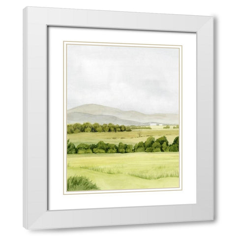 Lush Farmland I White Modern Wood Framed Art Print with Double Matting by Popp, Grace