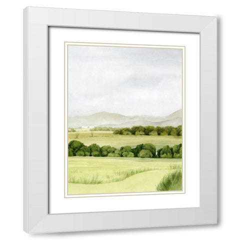 Lush Farmland II White Modern Wood Framed Art Print with Double Matting by Popp, Grace