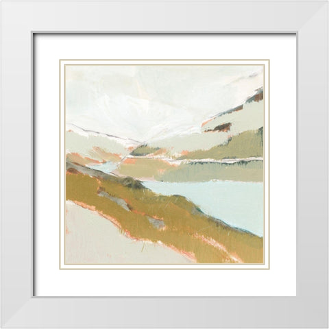 Fading Valley I White Modern Wood Framed Art Print with Double Matting by Barnes, Victoria