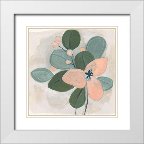 Posey Impasto III White Modern Wood Framed Art Print with Double Matting by Vess, June Erica