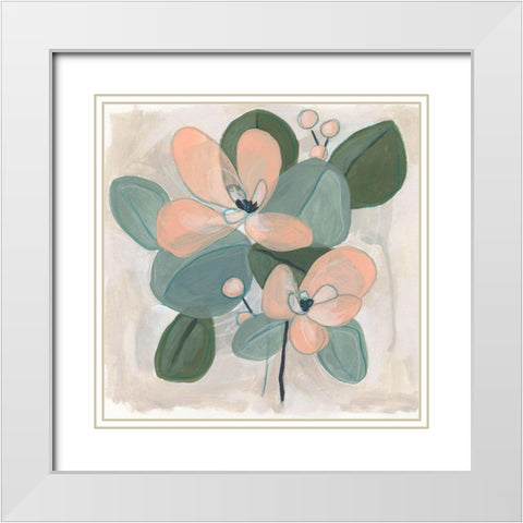 Posey Impasto IV White Modern Wood Framed Art Print with Double Matting by Vess, June Erica