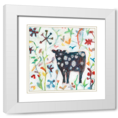 Moona I White Modern Wood Framed Art Print with Double Matting by Jachimiec, Sue