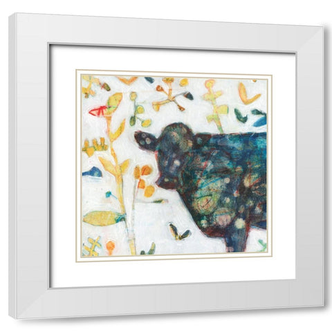 Moona III White Modern Wood Framed Art Print with Double Matting by Jachimiec, Sue