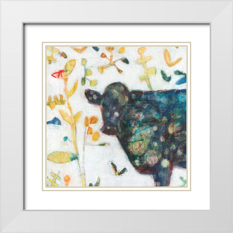 Moona III White Modern Wood Framed Art Print with Double Matting by Jachimiec, Sue