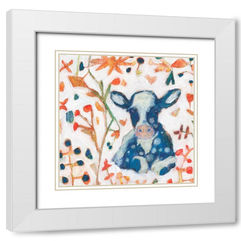 Moona IV White Modern Wood Framed Art Print with Double Matting by Jachimiec, Sue