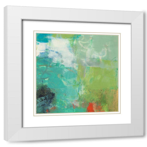 Mod VI White Modern Wood Framed Art Print with Double Matting by Jachimiec, Sue