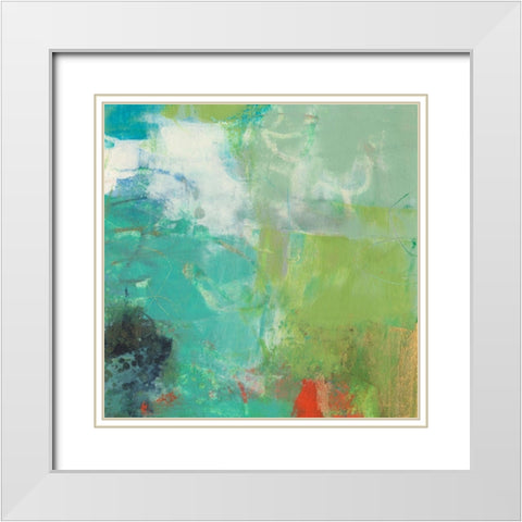 Mod VI White Modern Wood Framed Art Print with Double Matting by Jachimiec, Sue