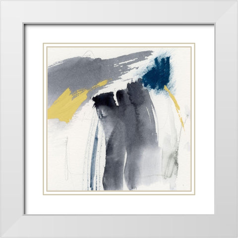 Lemon and Indigo IV White Modern Wood Framed Art Print with Double Matting by Barnes, Victoria