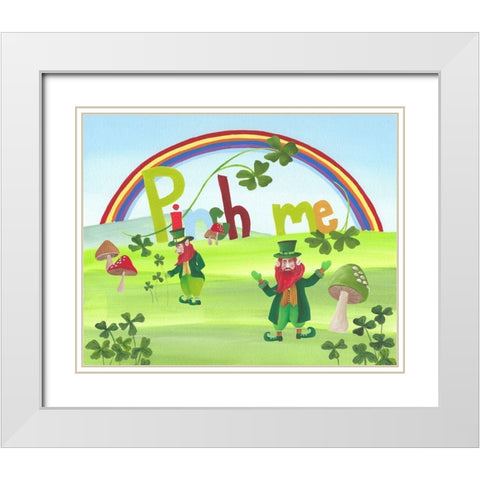 Pinch Me II White Modern Wood Framed Art Print with Double Matting by Moore, Regina