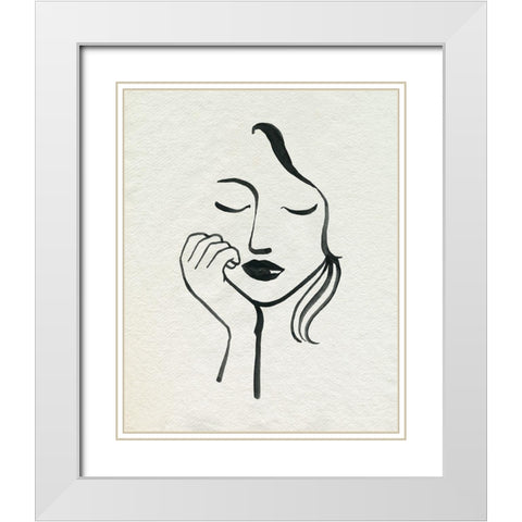 Day Dreamer I White Modern Wood Framed Art Print with Double Matting by Popp, Grace