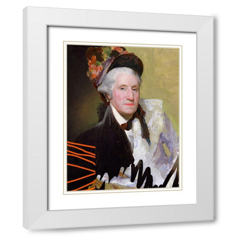 Cheeky Master Founding Female White Modern Wood Framed Art Print with Double Matting by Vess, June Erica