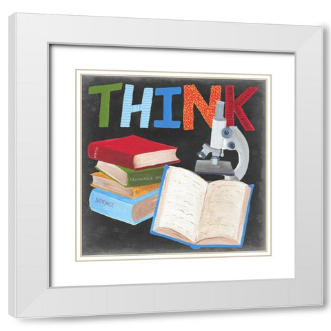 Desk Tools IV White Modern Wood Framed Art Print with Double Matting by Moore, Regina