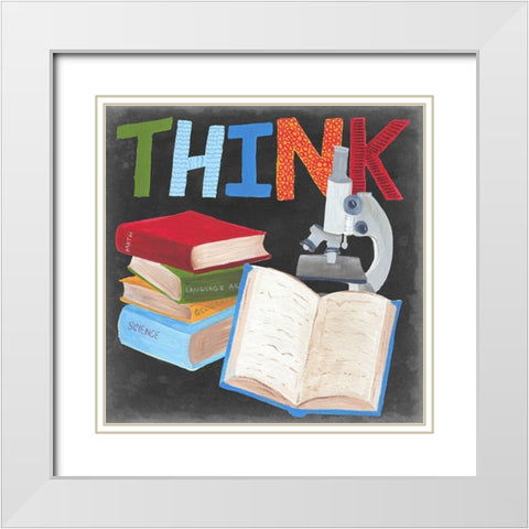 Desk Tools IV White Modern Wood Framed Art Print with Double Matting by Moore, Regina
