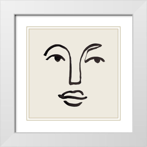 Subtle Expression II White Modern Wood Framed Art Print with Double Matting by Warren, Annie