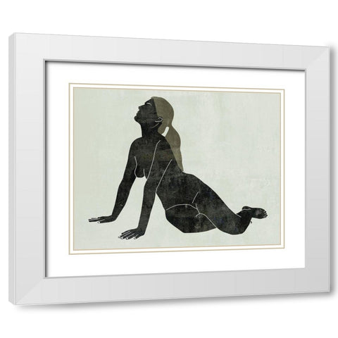 Folded Figure IV White Modern Wood Framed Art Print with Double Matting by Wang, Melissa