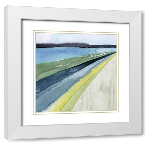 Pastel Perspective I White Modern Wood Framed Art Print with Double Matting by Popp, Grace