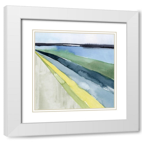 Pastel Perspective II White Modern Wood Framed Art Print with Double Matting by Popp, Grace