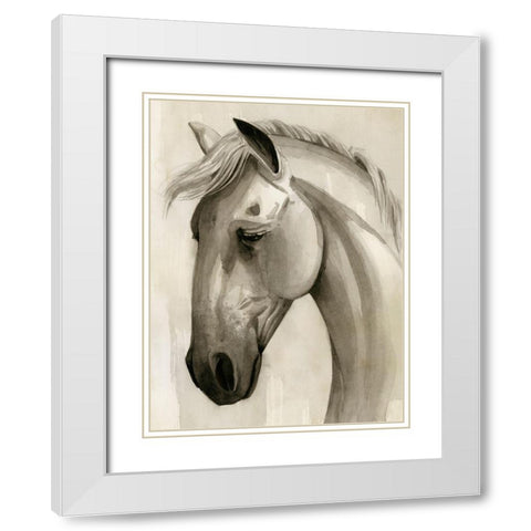 Freckled Pony I White Modern Wood Framed Art Print with Double Matting by Popp, Grace