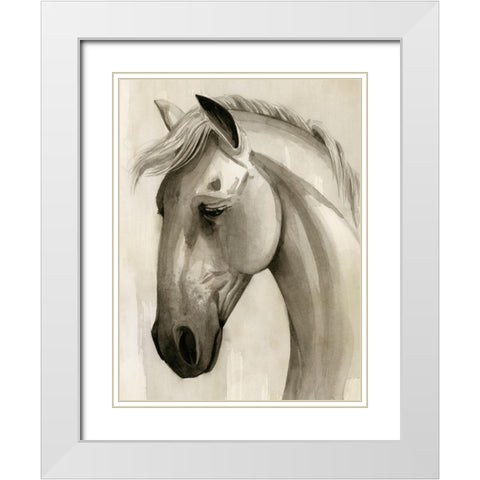 Freckled Pony I White Modern Wood Framed Art Print with Double Matting by Popp, Grace