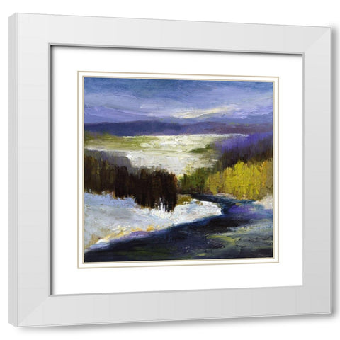 Winter II White Modern Wood Framed Art Print with Double Matting by Finch, Sheila