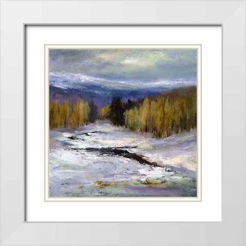 Winter III White Modern Wood Framed Art Print with Double Matting by Finch, Sheila