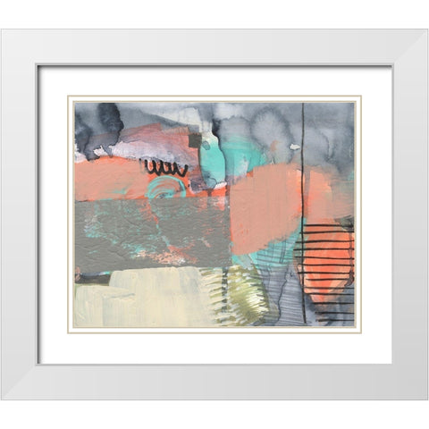 Over-Under And Through II White Modern Wood Framed Art Print with Double Matting by Goldberger, Jennifer