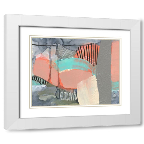 Over-Under And Through III White Modern Wood Framed Art Print with Double Matting by Goldberger, Jennifer