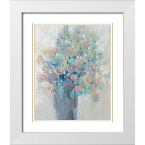 Bouquet I White Modern Wood Framed Art Print with Double Matting by OToole, Tim