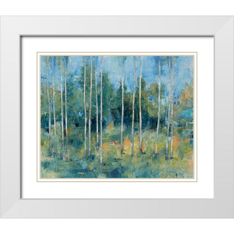 Woodland View I White Modern Wood Framed Art Print with Double Matting by OToole, Tim