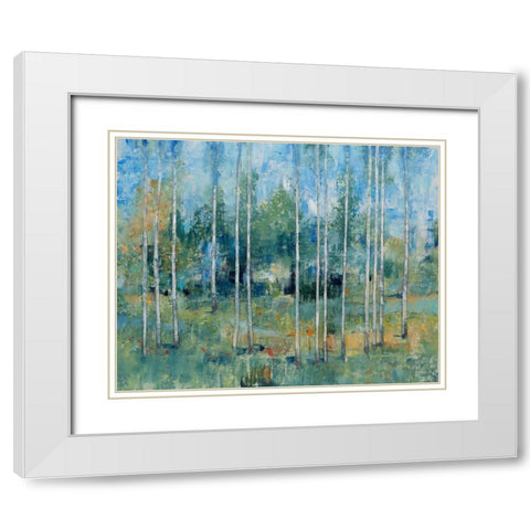 Woodland View II White Modern Wood Framed Art Print with Double Matting by OToole, Tim