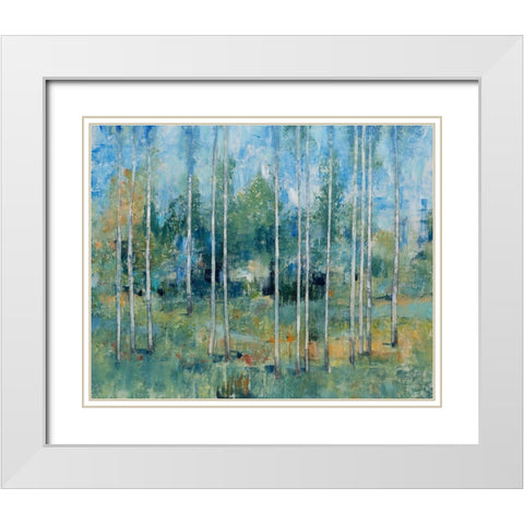 Woodland View II White Modern Wood Framed Art Print with Double Matting by OToole, Tim