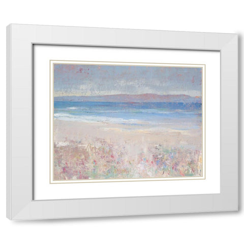 Beach Textures I White Modern Wood Framed Art Print with Double Matting by OToole, Tim