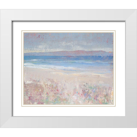 Beach Textures I White Modern Wood Framed Art Print with Double Matting by OToole, Tim