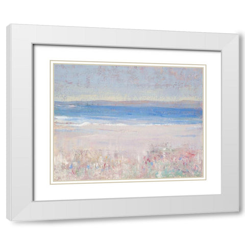 Beach Textures II White Modern Wood Framed Art Print with Double Matting by OToole, Tim