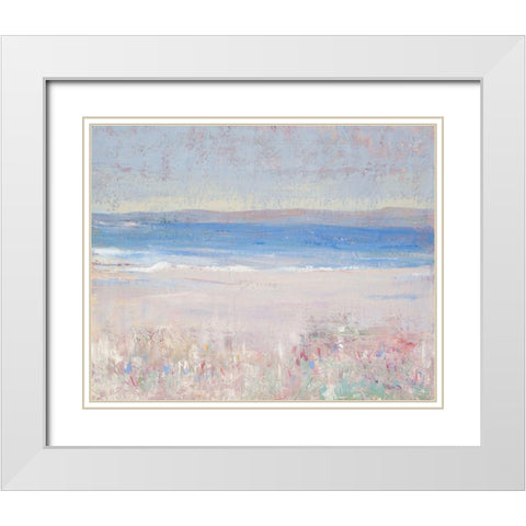 Beach Textures II White Modern Wood Framed Art Print with Double Matting by OToole, Tim