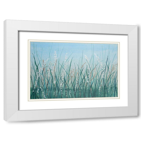 Tall Grass II White Modern Wood Framed Art Print with Double Matting by OToole, Tim