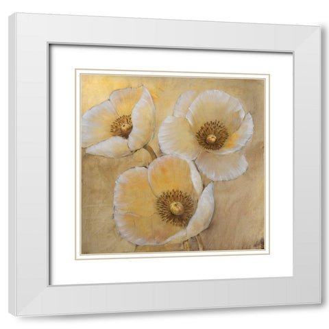 Golden Highlights I White Modern Wood Framed Art Print with Double Matting by OToole, Tim